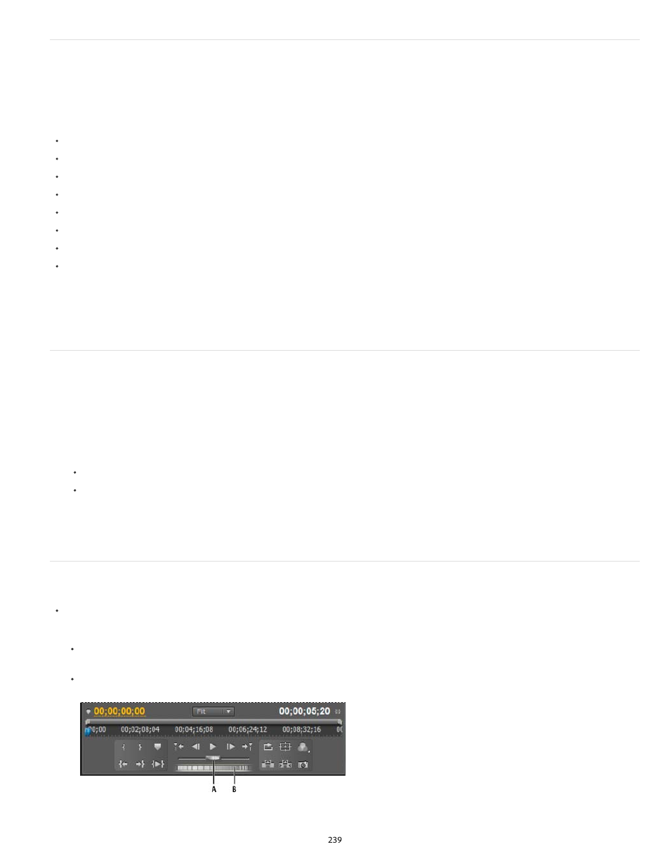 Continuous playback, Jog or shuttle playback | Adobe Premiere Pro CC v.7.xx User Manual | Page 236 / 575