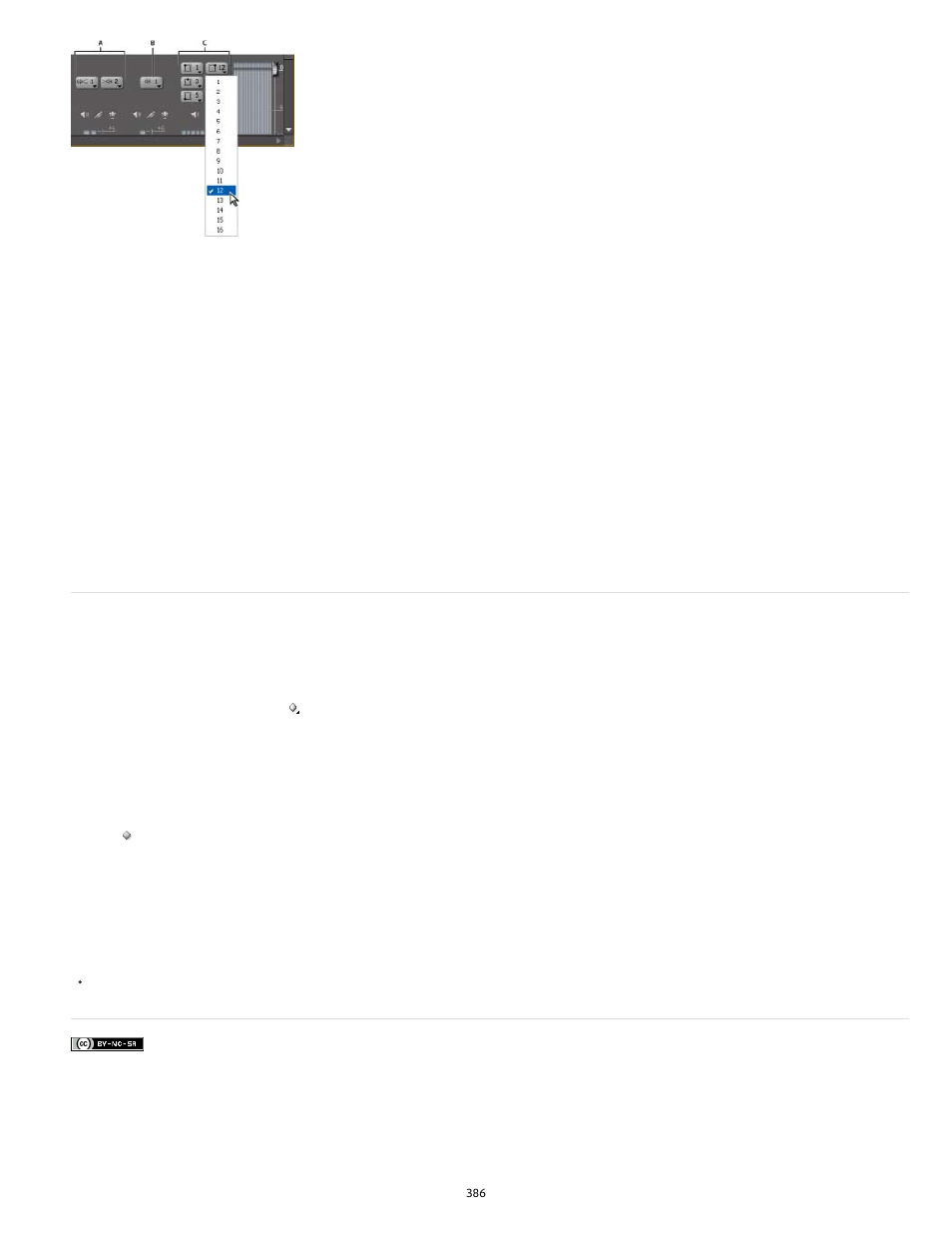 Pan or balance a track in a timeline panel | Adobe Premiere Pro CC v.7.xx User Manual | Page 383 / 575