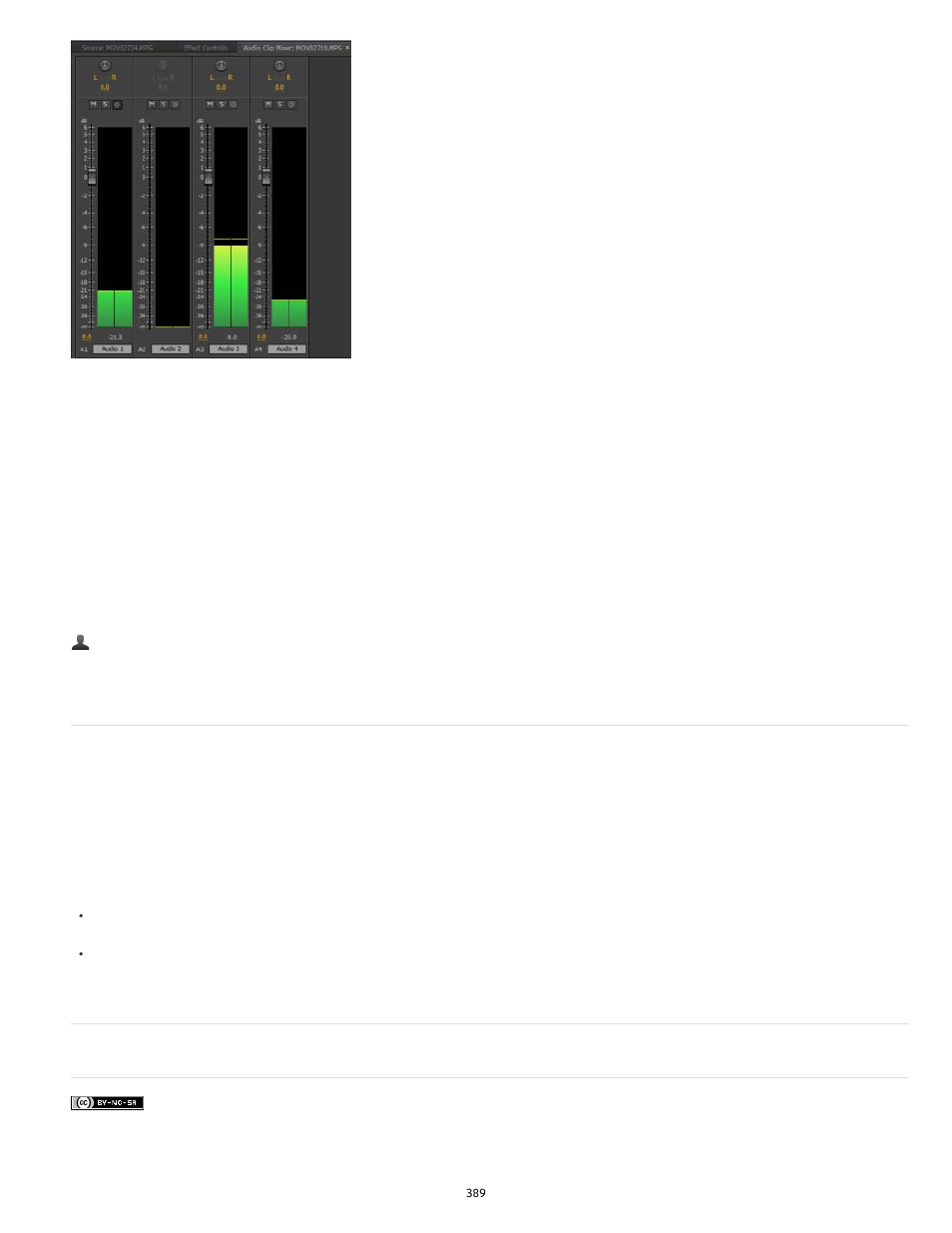 Audio clip mixer automation modes | Adobe Premiere Pro CC v.7.xx User Manual | Page 386 / 575