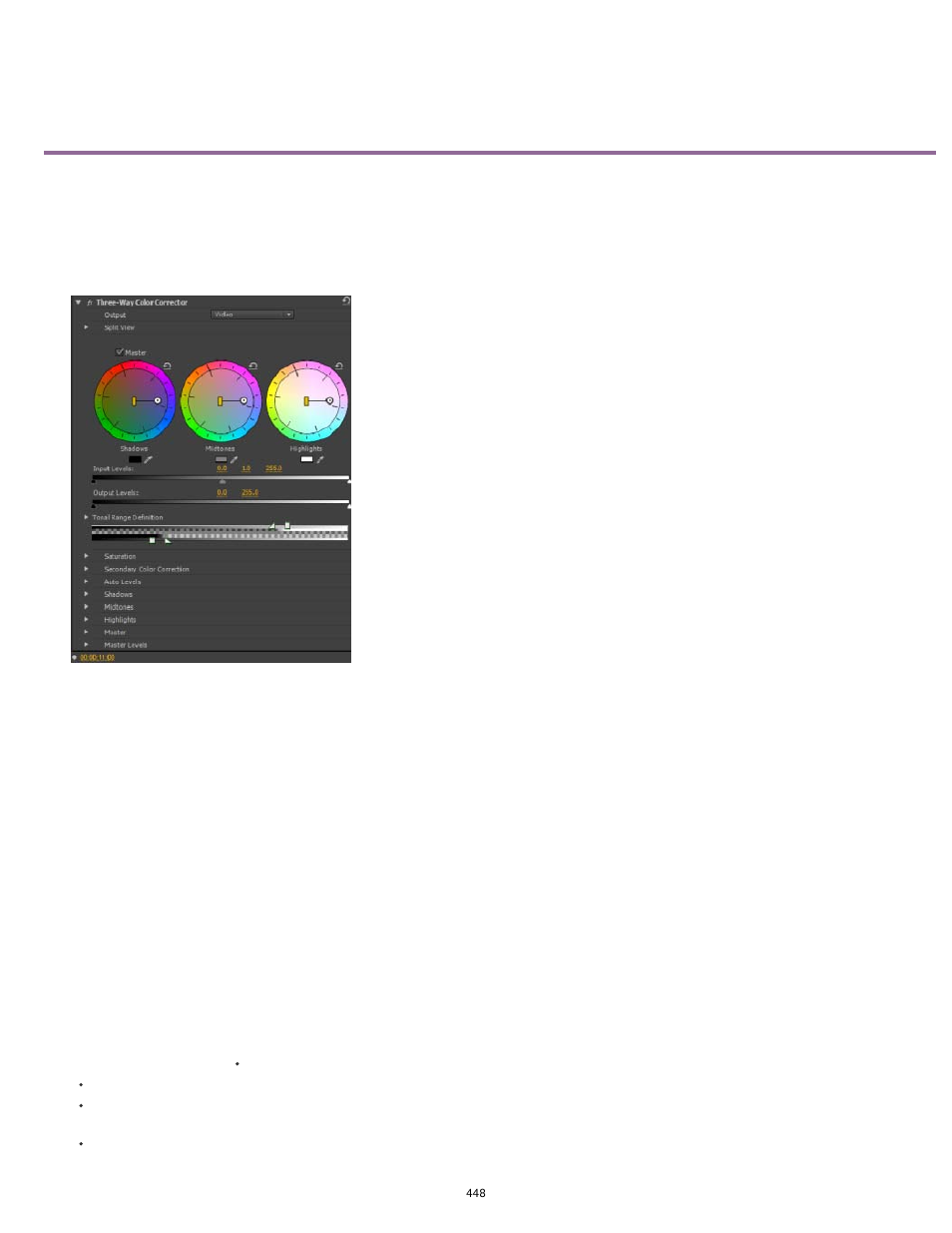 Three-way color corrector effect | Adobe Premiere Pro CC v.7.xx User Manual | Page 445 / 575