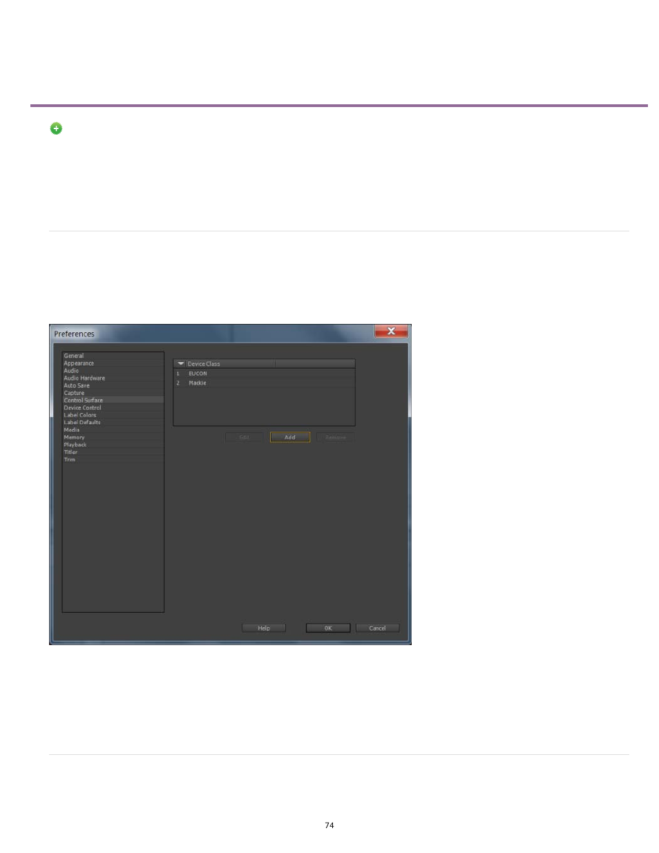 Control surface support | Adobe Premiere Pro CC v.7.xx User Manual | Page 71 / 575