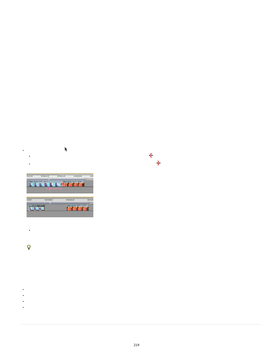 Making ripple and rolling edits in the timeline | Adobe Premiere Pro CS6 User Manual | Page 223 / 485