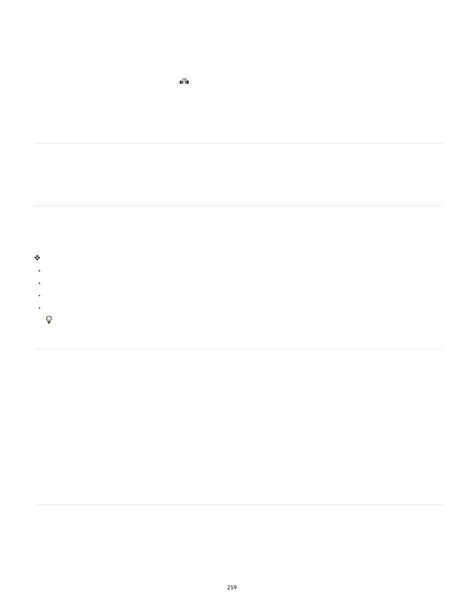 Delete clips and close gaps simultaneously, Delete gaps between clips, Find gaps in sequences and tracks | Copy and paste at the playhead | Adobe Premiere Pro CS6 User Manual | Page 263 / 485