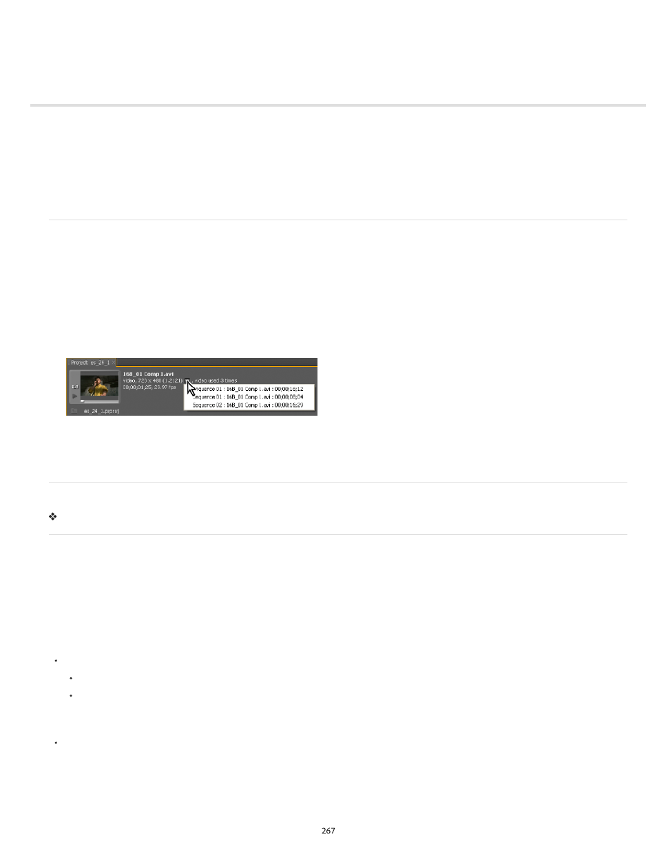 Working with clips in a sequence | Adobe Premiere Pro CS6 User Manual | Page 271 / 485