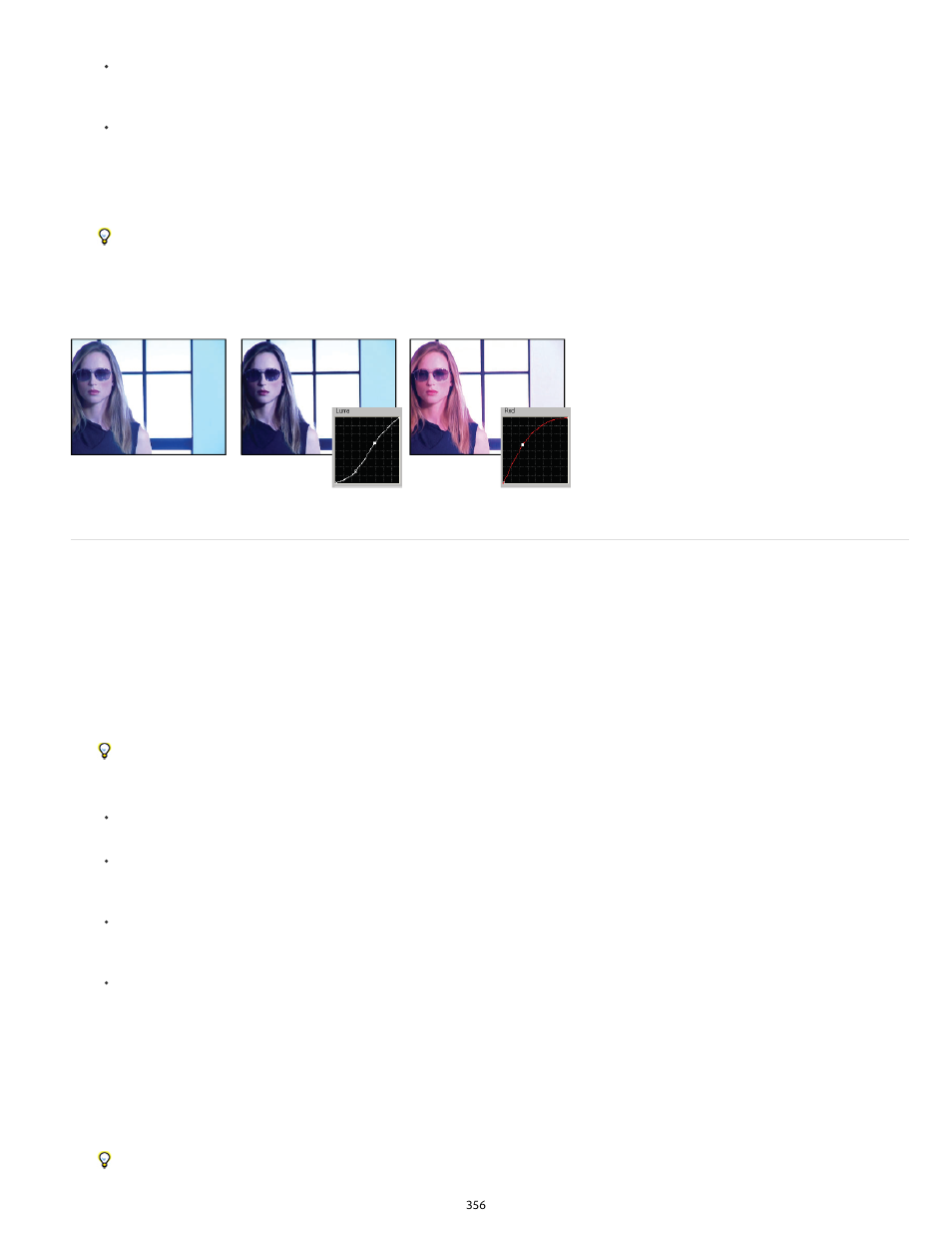 Adjust luminance using levels, Adjust, Luminance using levels | Adobe Premiere Pro CS6 User Manual | Page 360 / 485