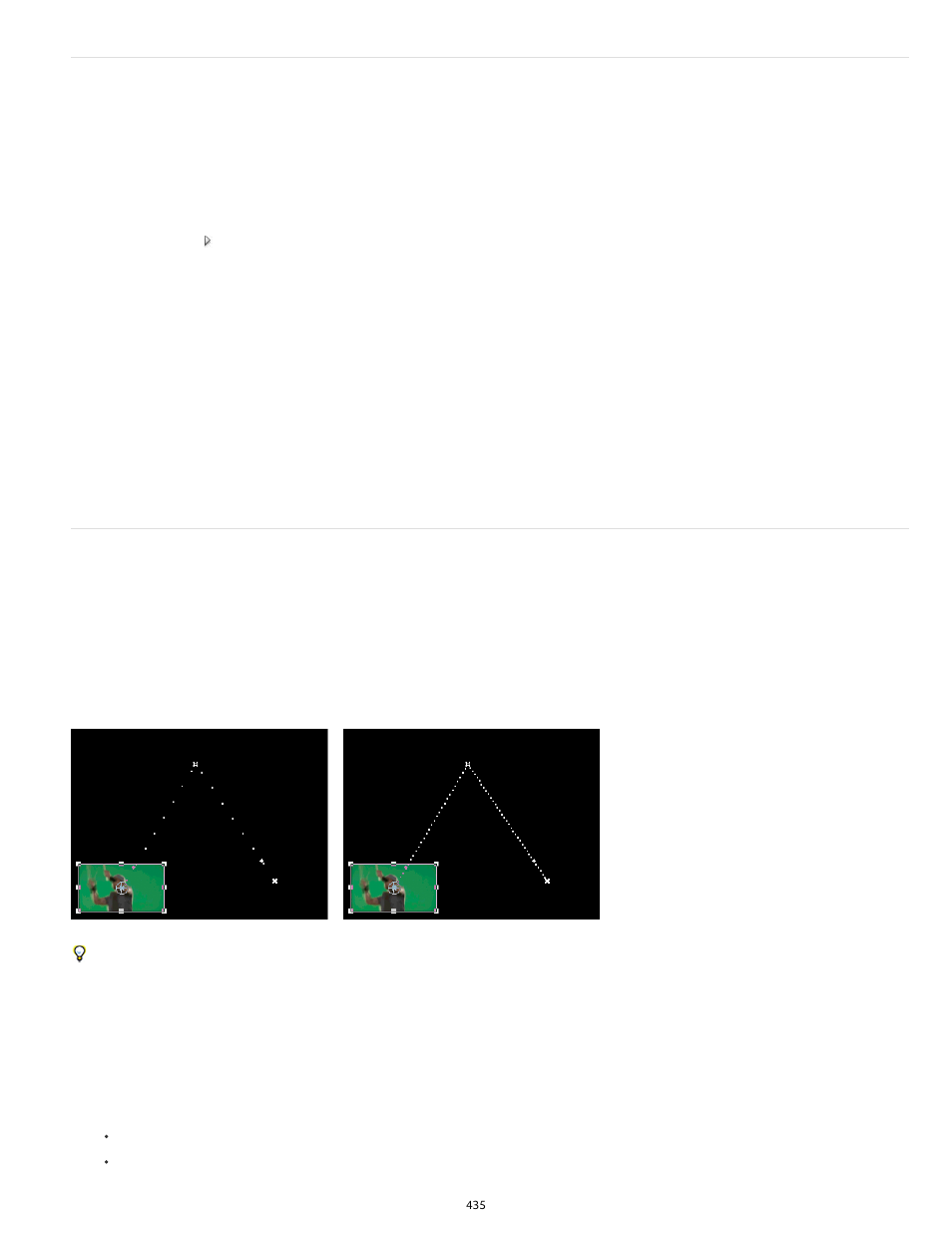 Scale assets animate motion in the program monitor, Scale assets, Animate motion in the program monitor | Adobe Premiere Pro CS6 User Manual | Page 439 / 485