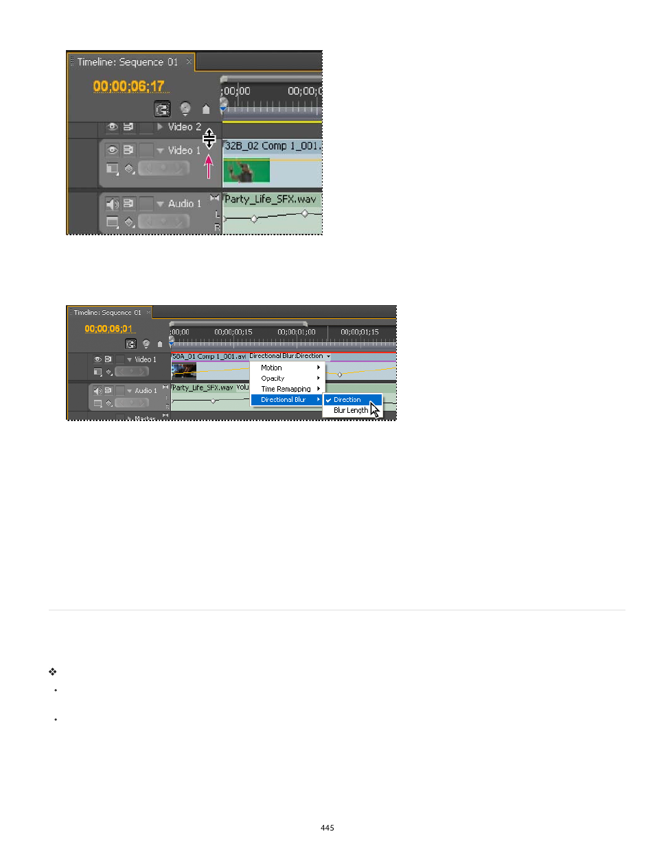 Move the current-time indicator to a keyframe | Adobe Premiere Pro CS6 User Manual | Page 449 / 485