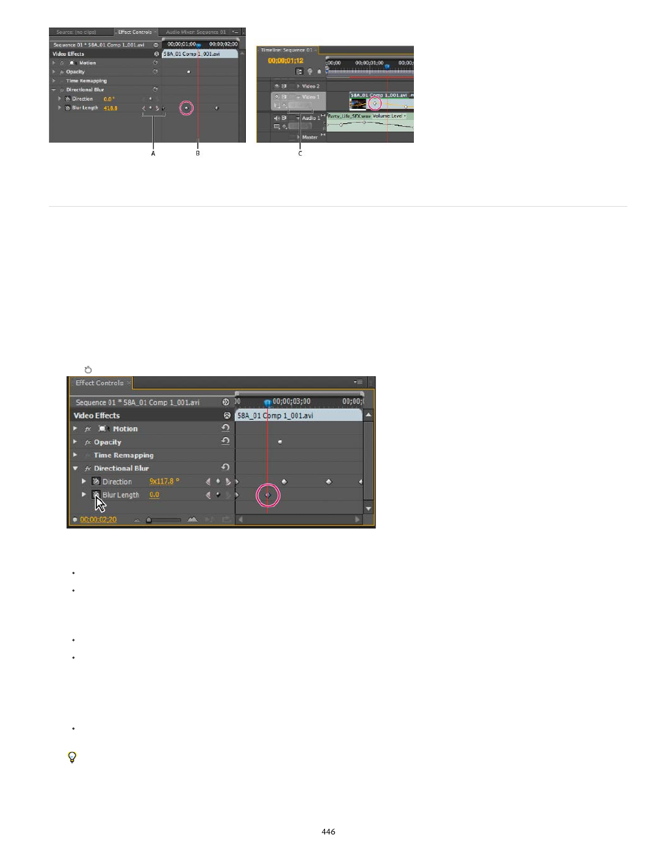 Add, select, and delete keyframes | Adobe Premiere Pro CS6 User Manual | Page 450 / 485