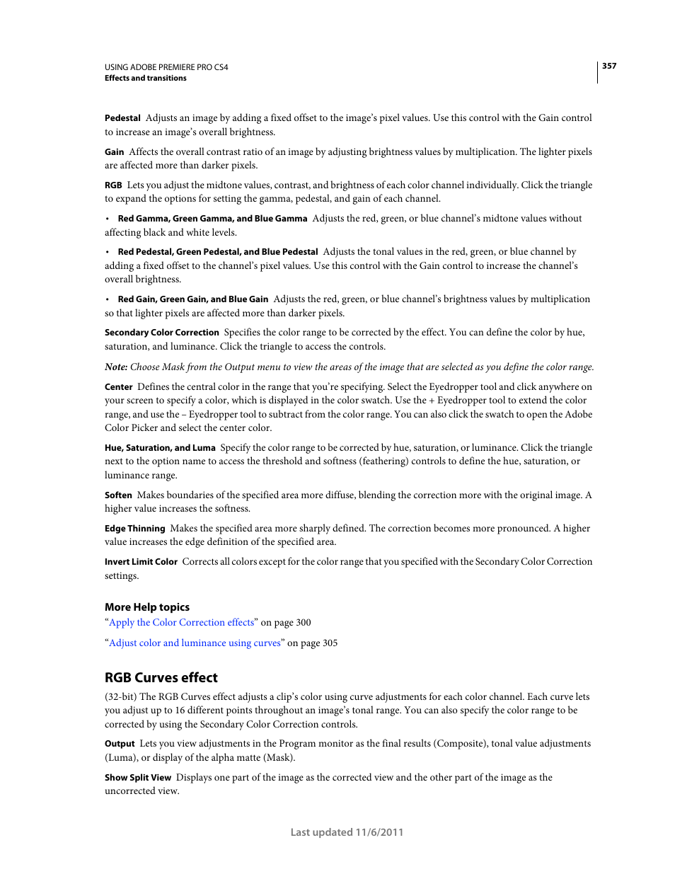 Rgb curves effect | Adobe Premiere Pro CS4 User Manual | Page 363 / 491
