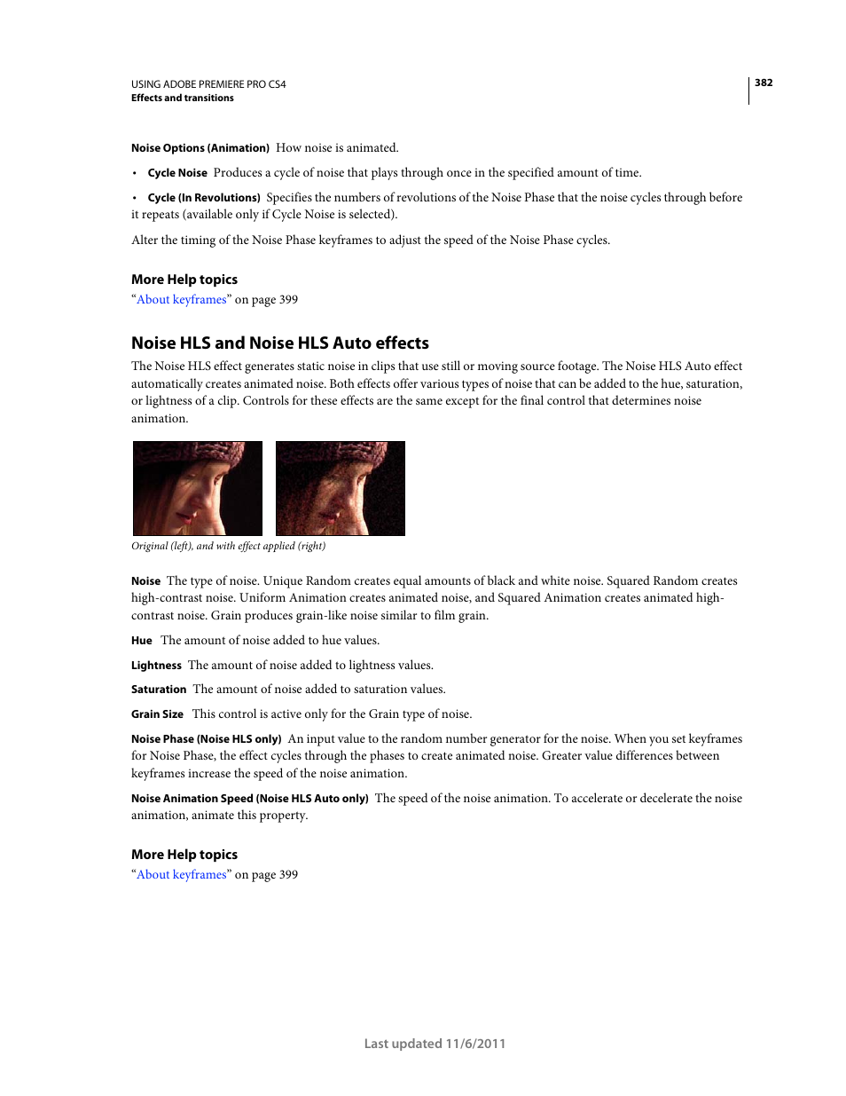 Noise hls and noise hls auto effects | Adobe Premiere Pro CS4 User Manual | Page 388 / 491