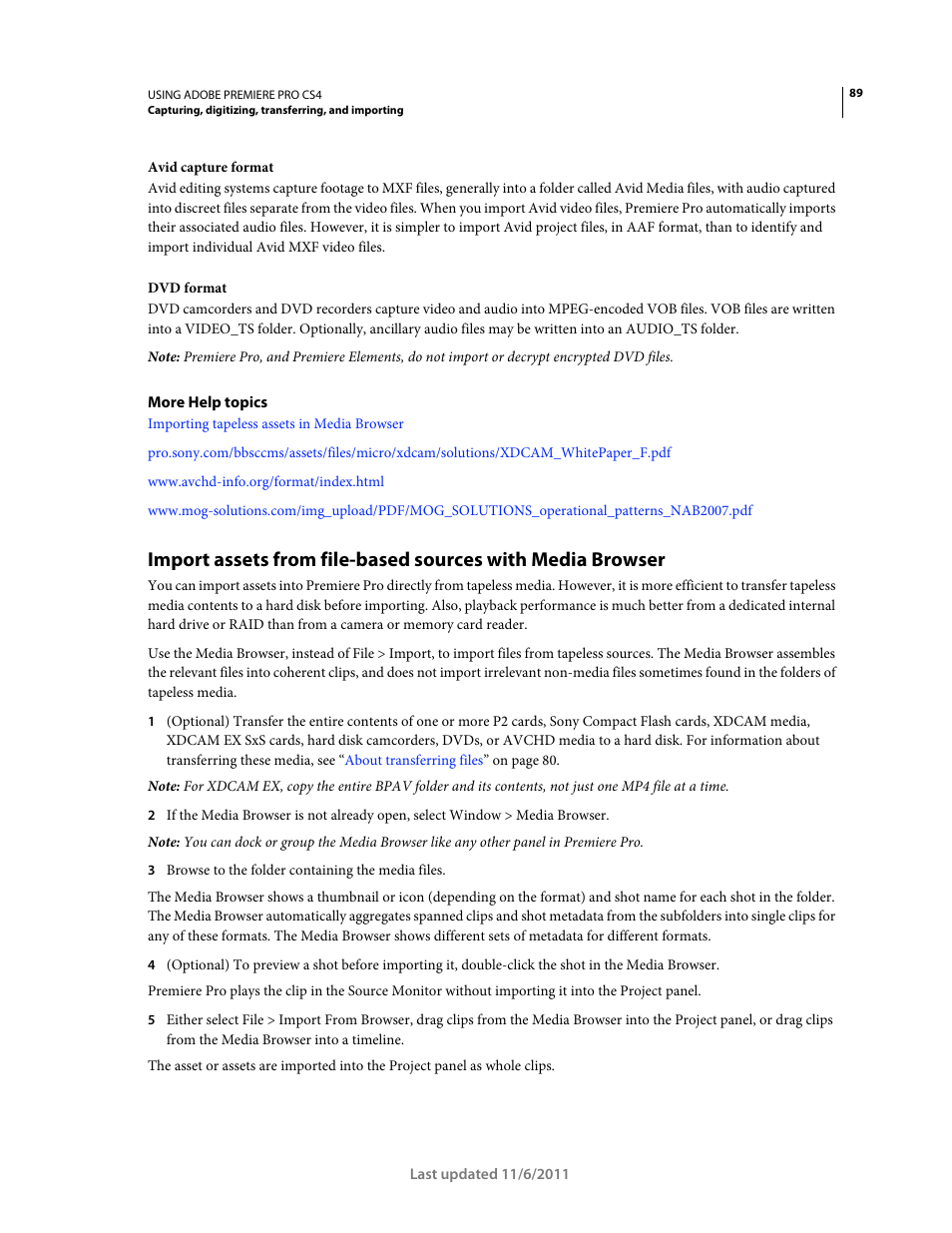 Adobe Premiere Pro CS4 User Manual | Page 95 / 491