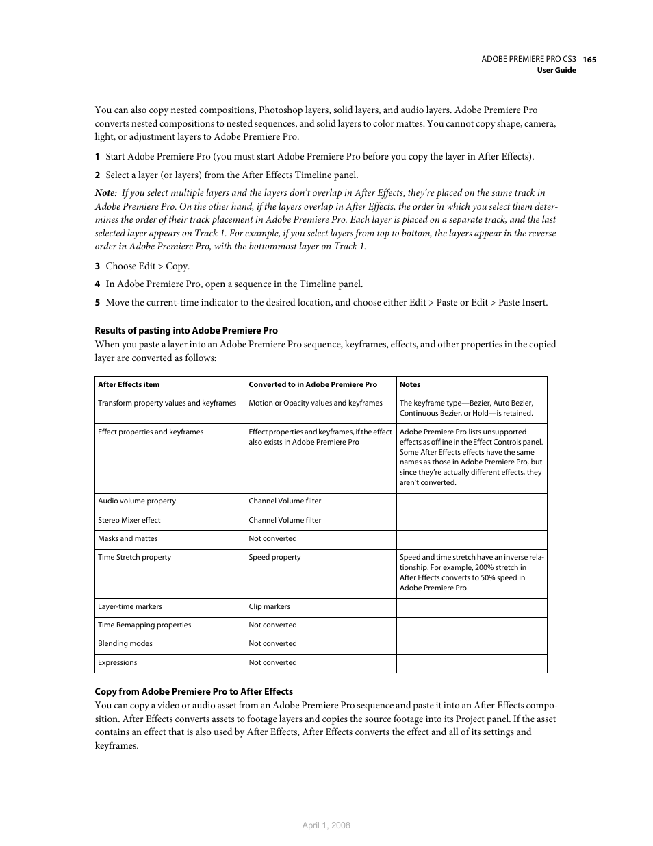 Adobe Premiere Pro CS3 User Manual | Page 171 / 455