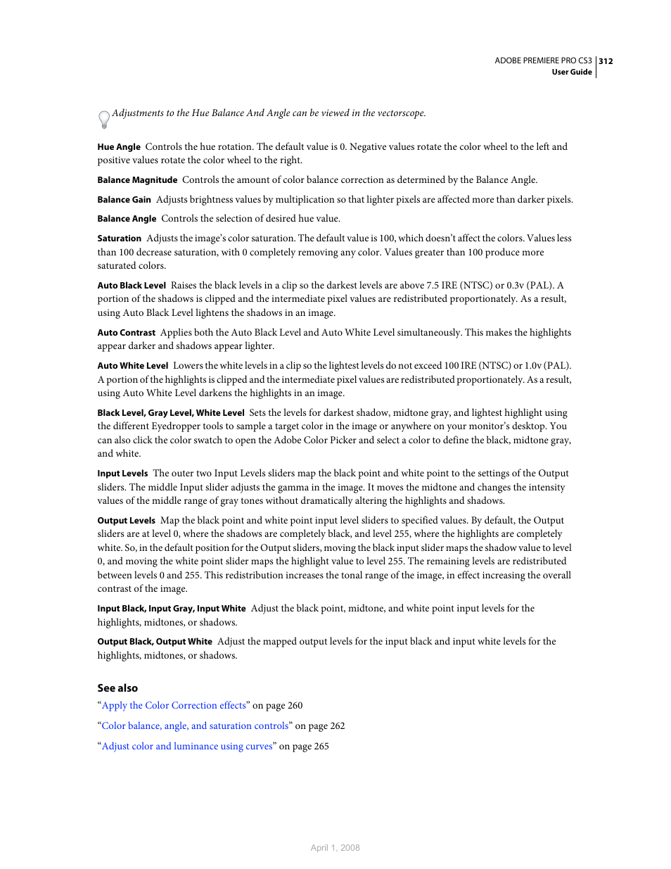 Adobe Premiere Pro CS3 User Manual | Page 318 / 455