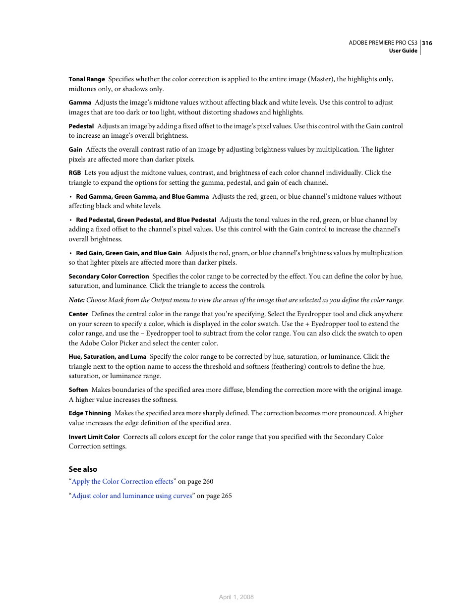 Adobe Premiere Pro CS3 User Manual | Page 322 / 455