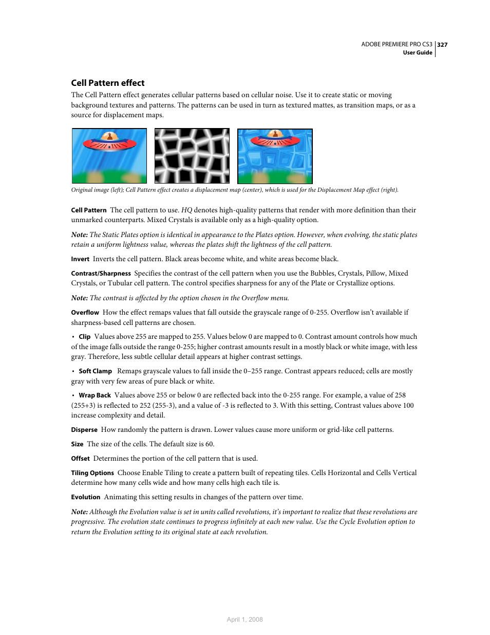 Cell pattern effect | Adobe Premiere Pro CS3 User Manual | Page 333 / 455