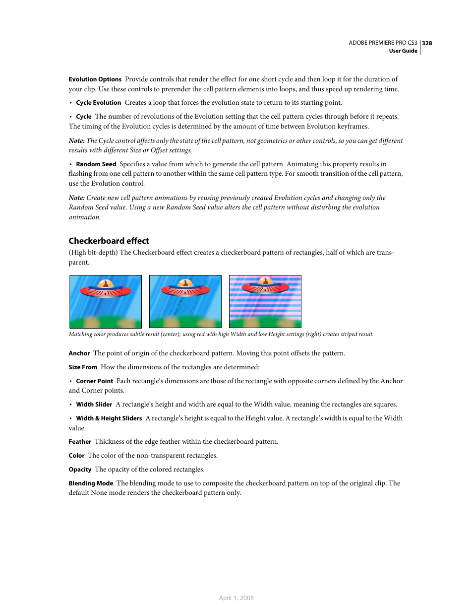 Checkerboard effect | Adobe Premiere Pro CS3 User Manual | Page 334 / 455