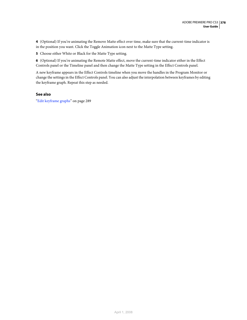 Adobe Premiere Pro CS3 User Manual | Page 384 / 455