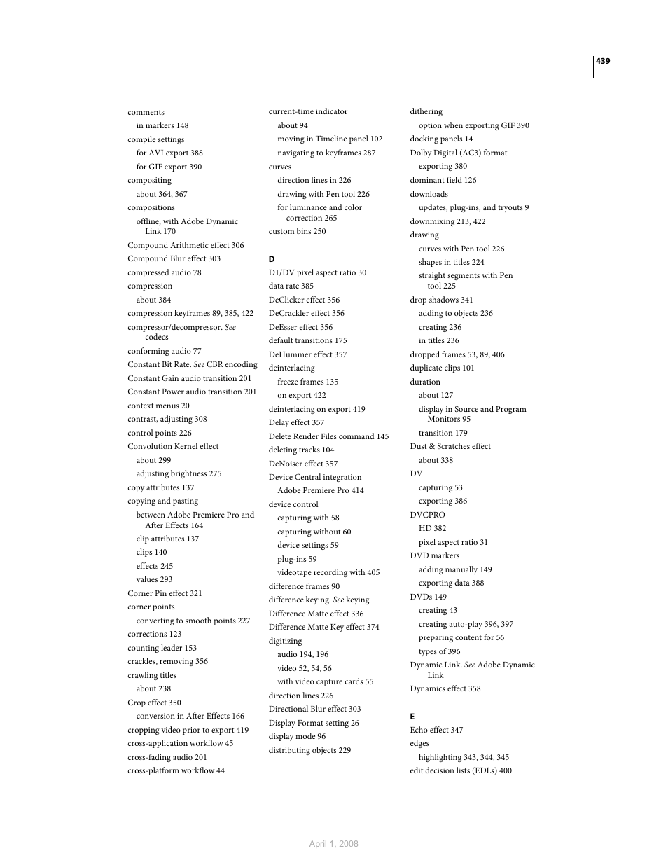 Adobe Premiere Pro CS3 User Manual | Page 445 / 455