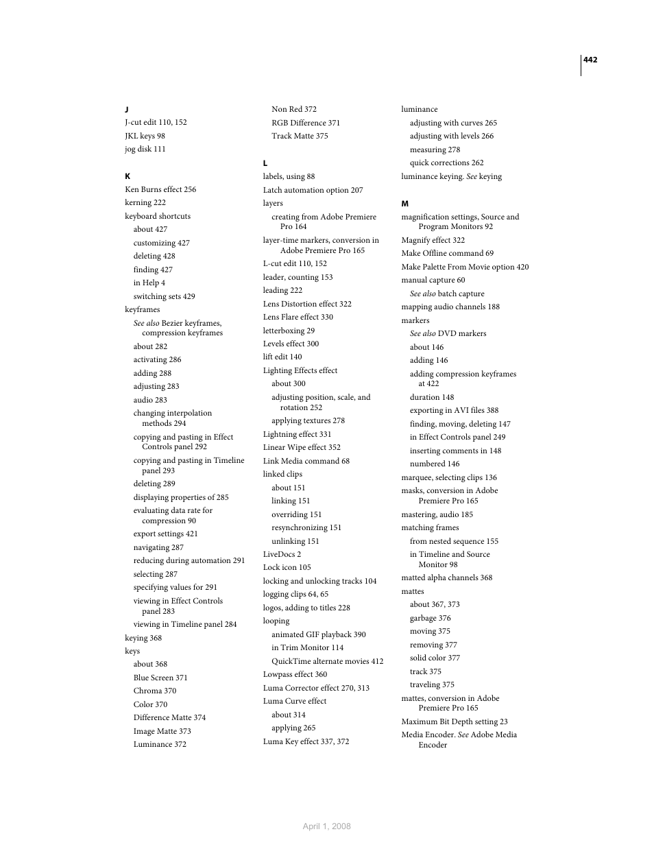 Adobe Premiere Pro CS3 User Manual | Page 448 / 455