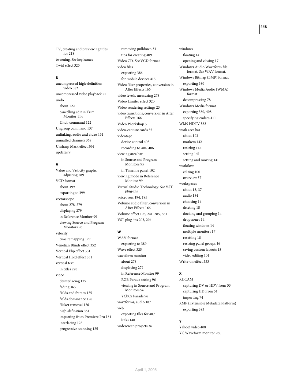 Adobe Premiere Pro CS3 User Manual | Page 454 / 455