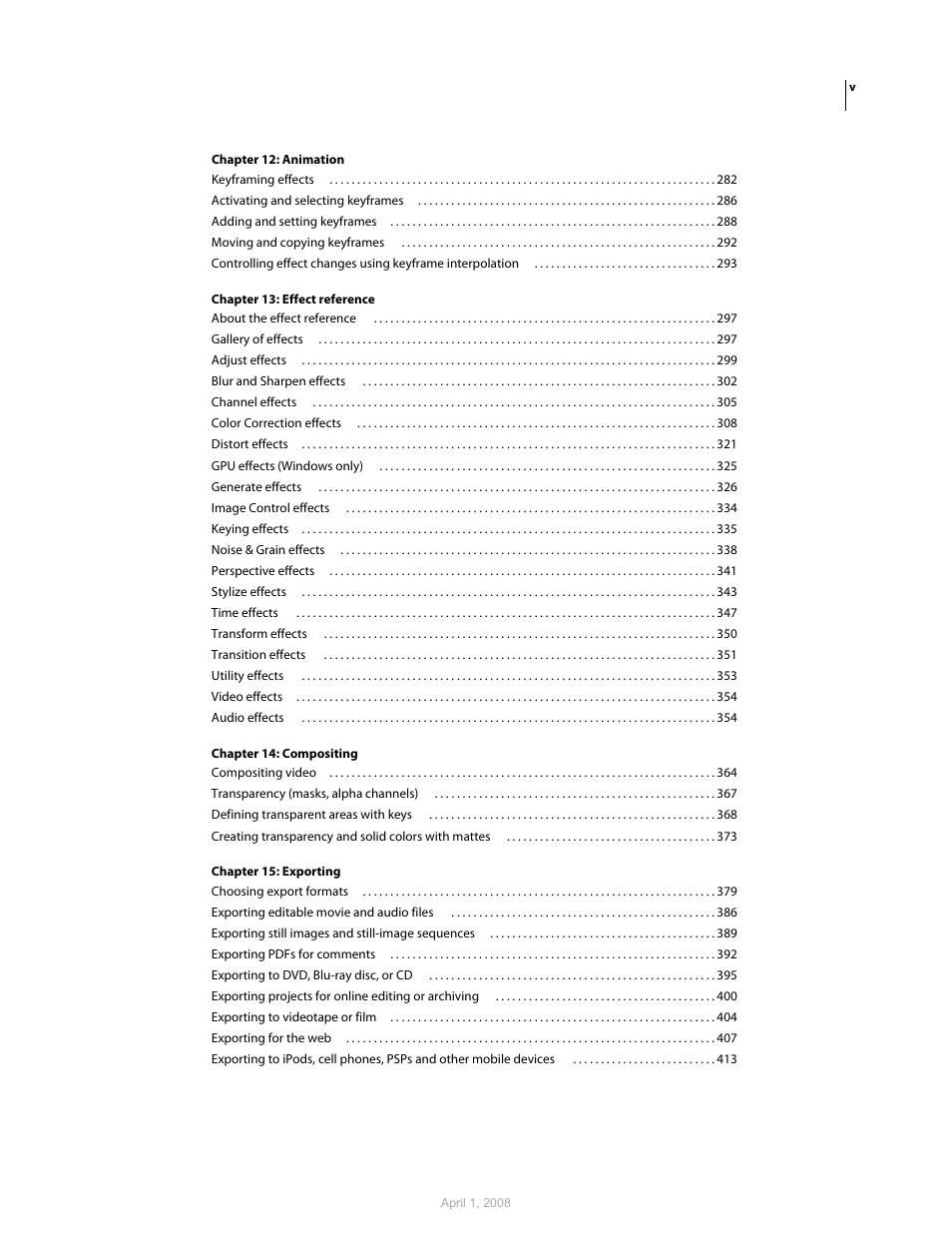 Adobe Premiere Pro CS3 User Manual | Page 5 / 455