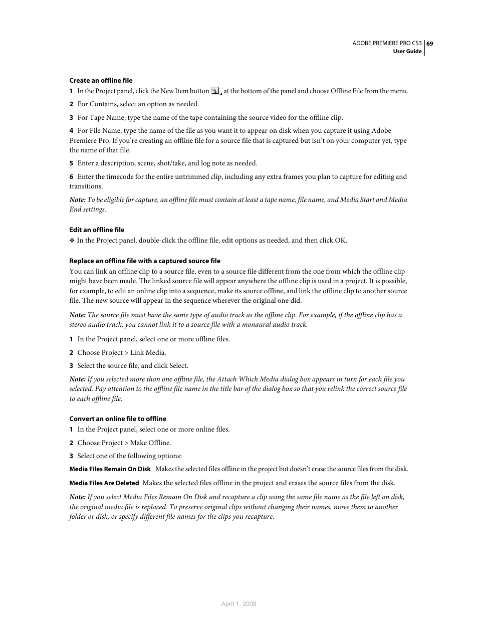 Adobe Premiere Pro CS3 User Manual | Page 75 / 455