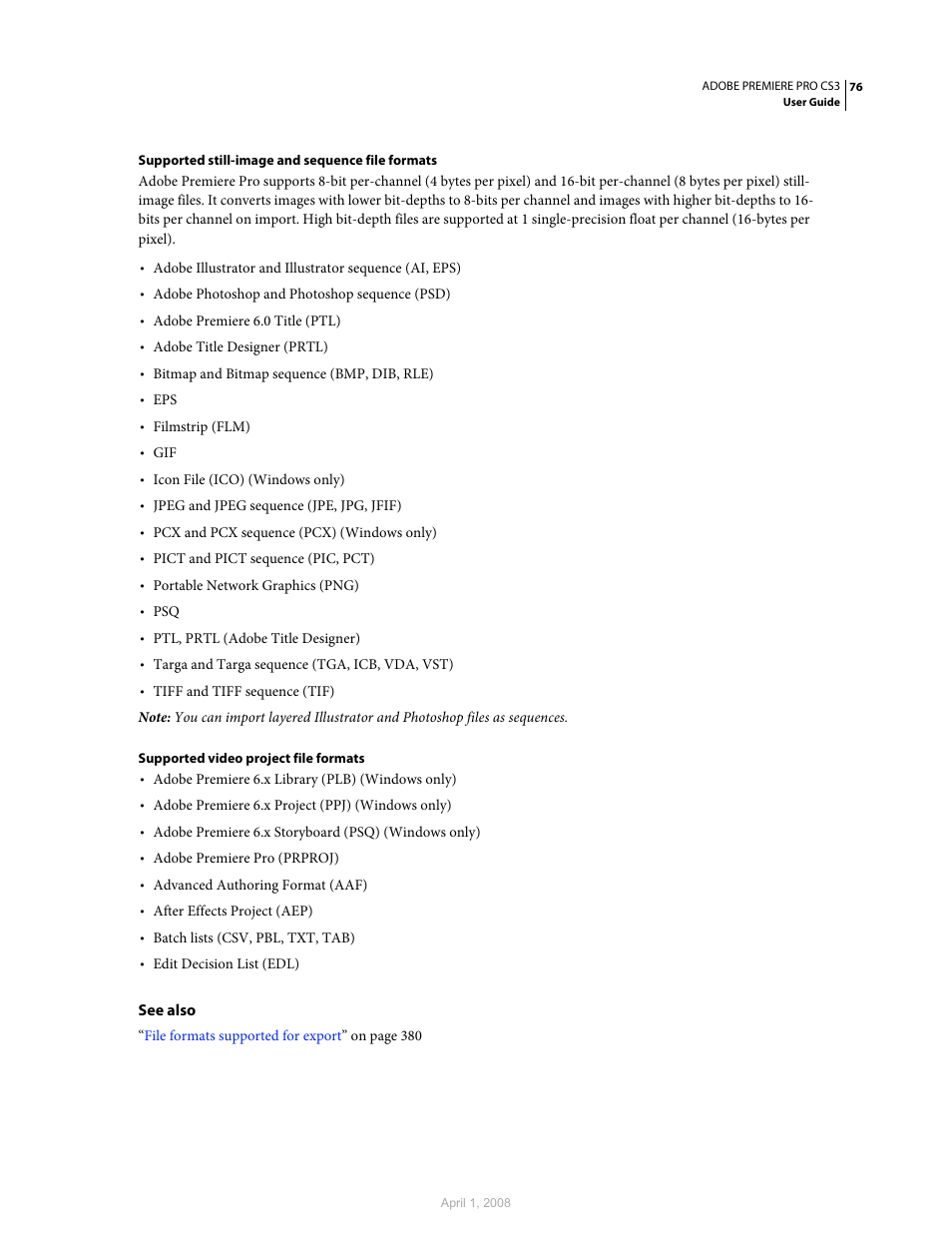 Adobe Premiere Pro CS3 User Manual | Page 82 / 455