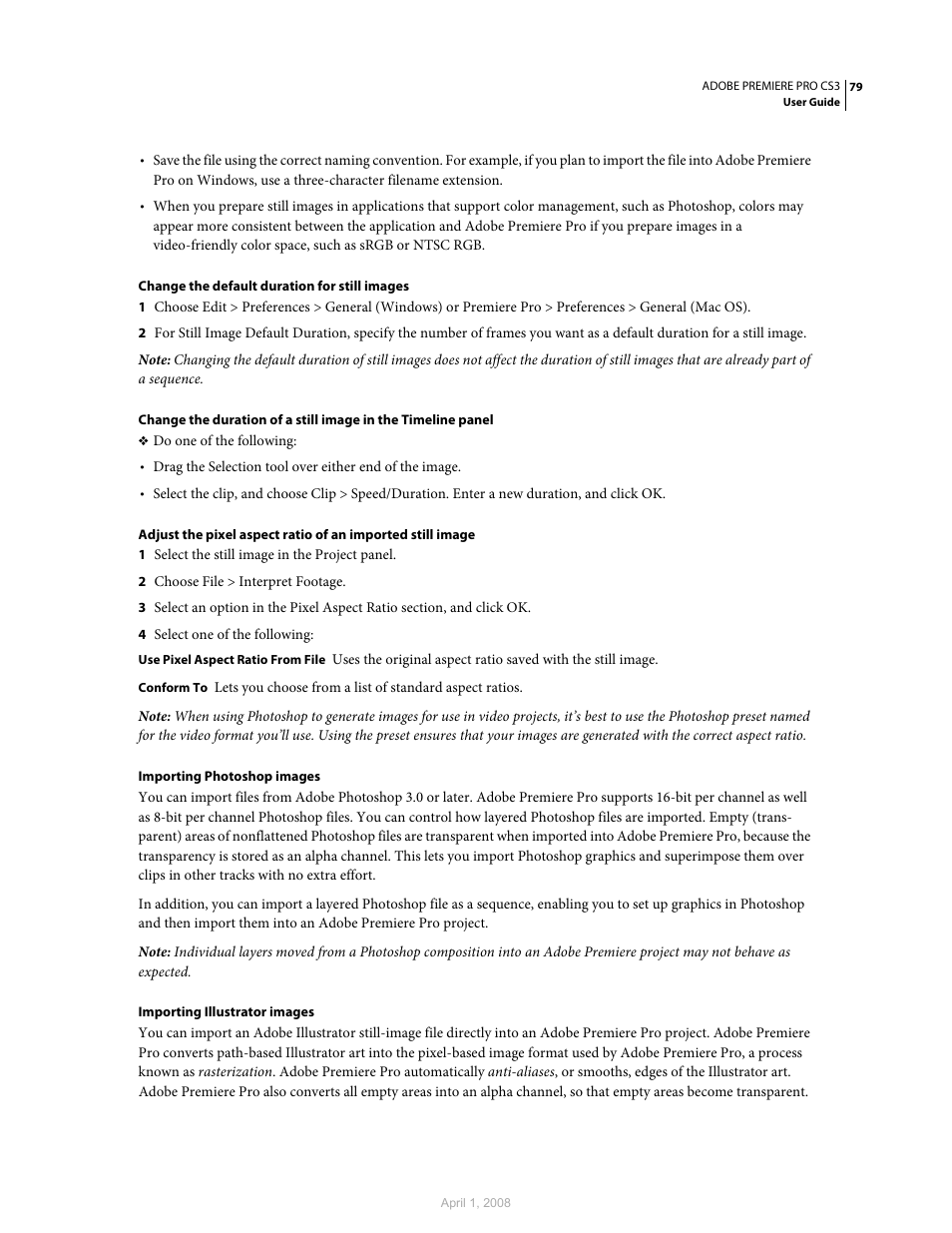 Adobe Premiere Pro CS3 User Manual | Page 85 / 455