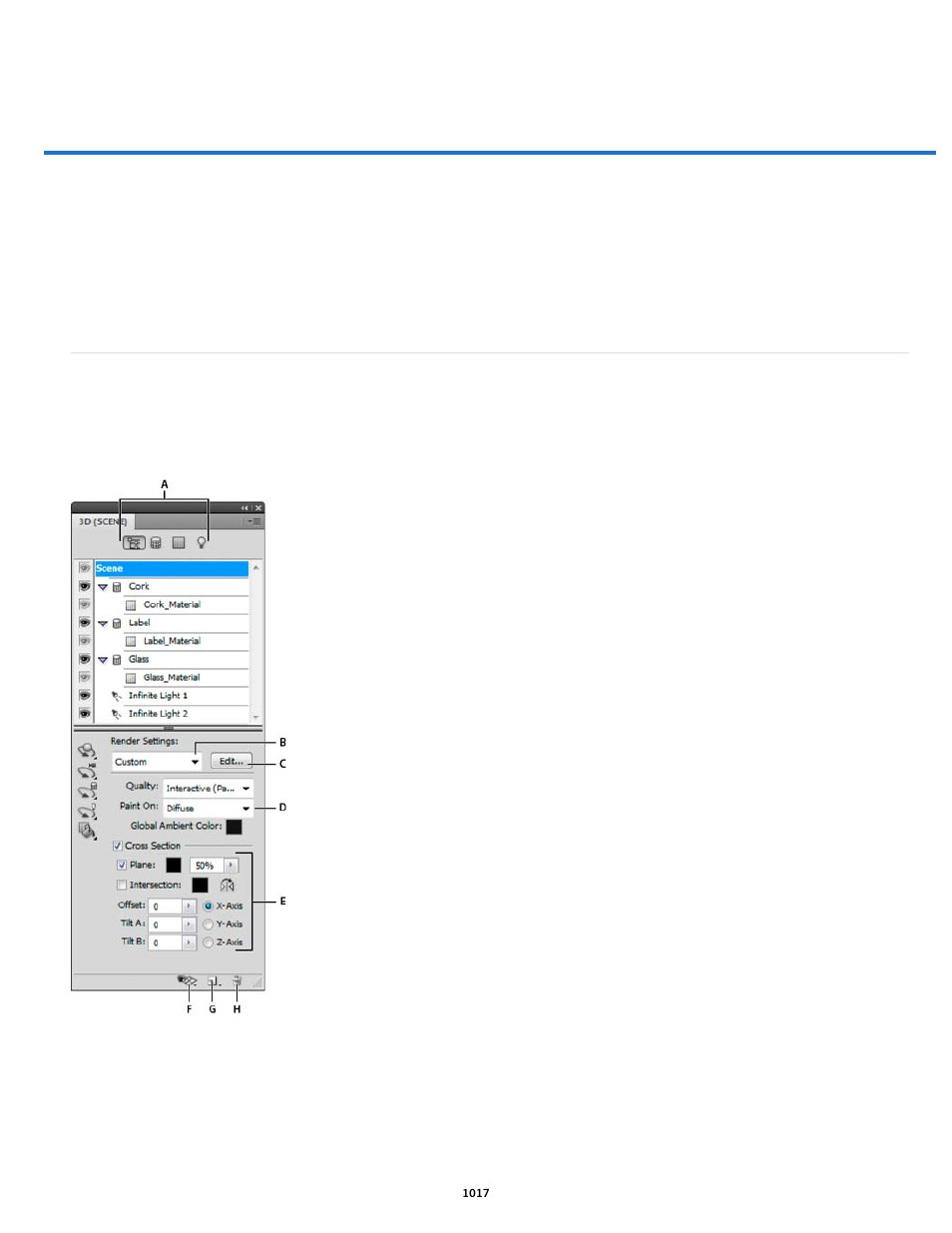 3d panel settings | Adobe Photoshop CC 2014 v.14.xx User Manual | Page 1024 / 1061