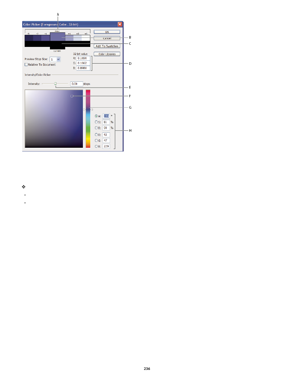 About the hdr color picker | Adobe Photoshop CC 2014 v.14.xx User Manual | Page 243 / 1061