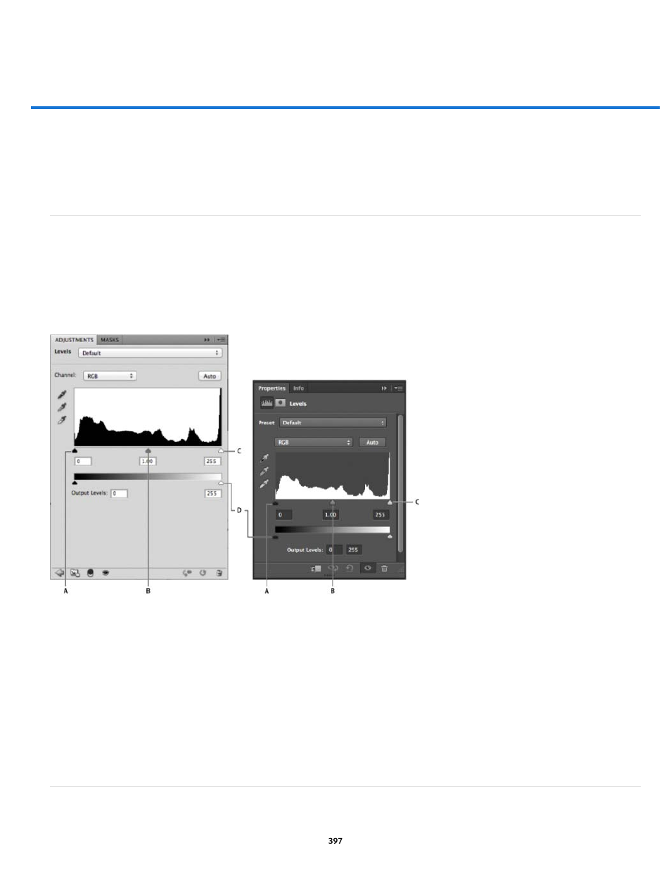 Levels adjustment | Adobe Photoshop CC 2014 v.14.xx User Manual | Page 404 / 1061