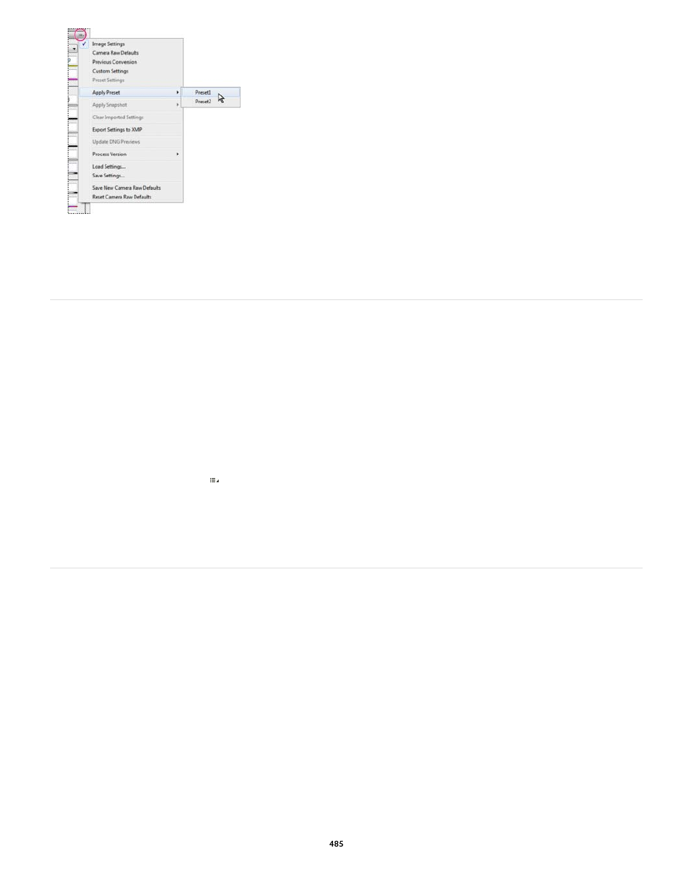 Export camera raw settings and dng previews, Specify camera raw workflow options | Adobe Photoshop CC 2014 v.14.xx User Manual | Page 492 / 1061