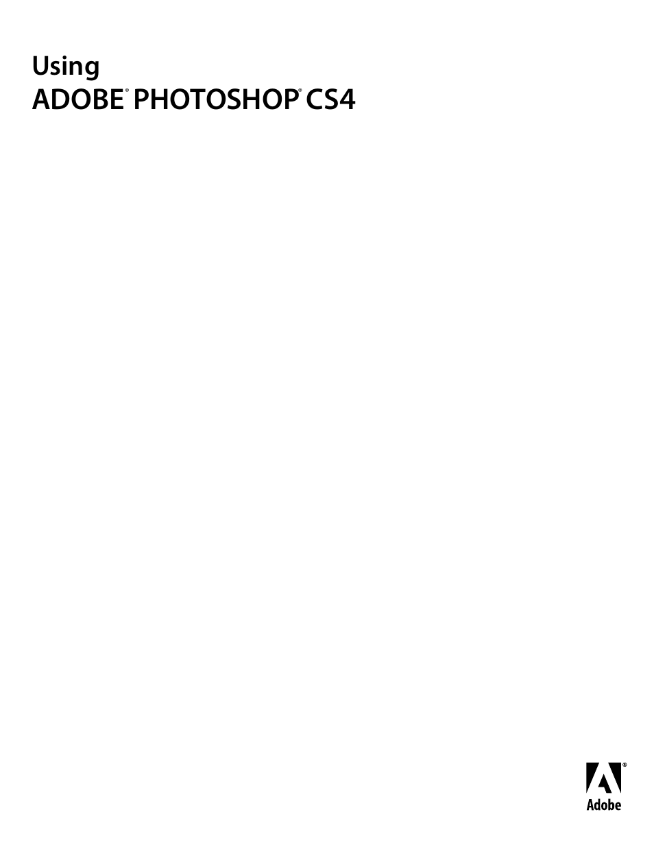 Adobe Photoshop CS4 User Manual | 707 pages