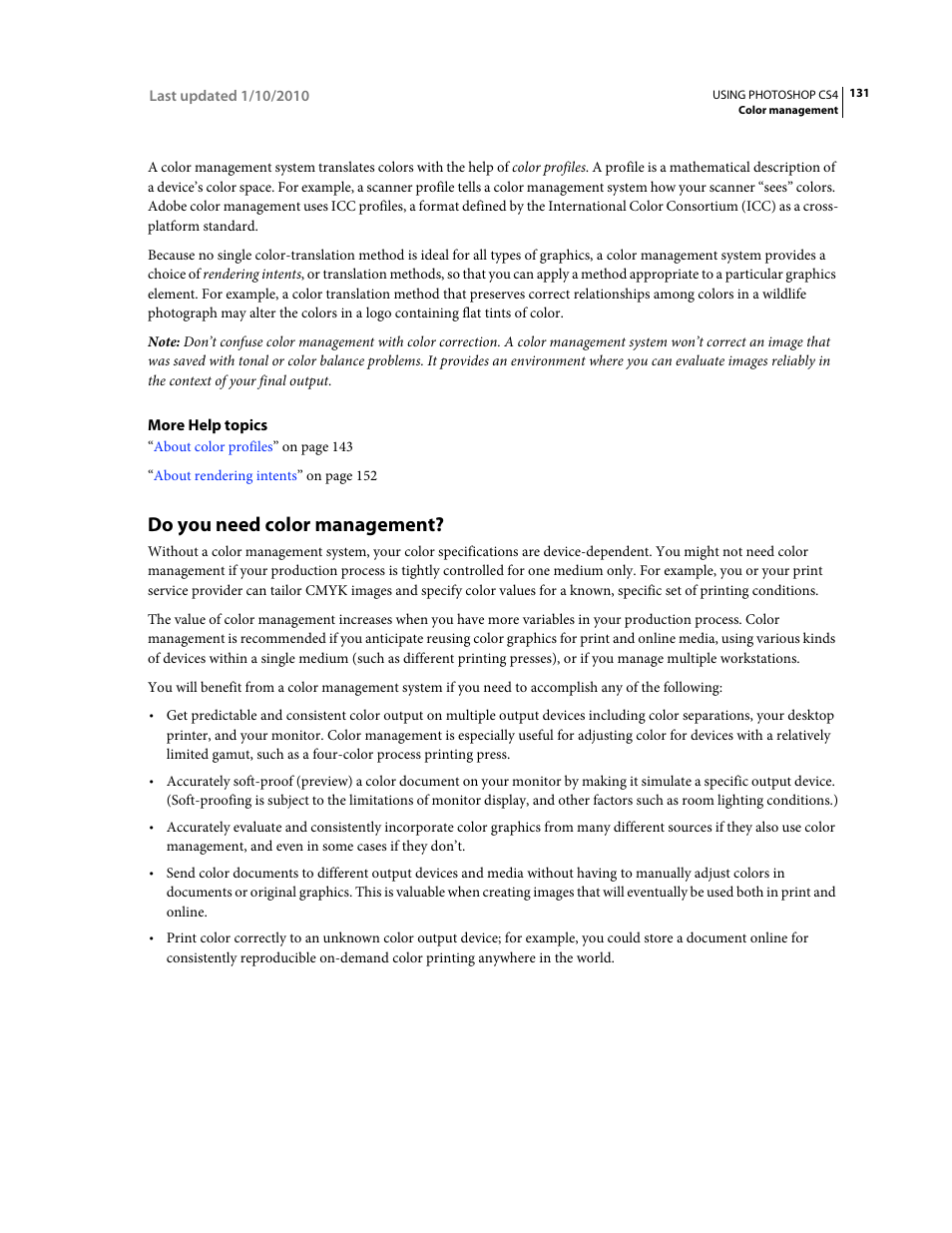 Do you need color management | Adobe Photoshop CS4 User Manual | Page 138 / 707