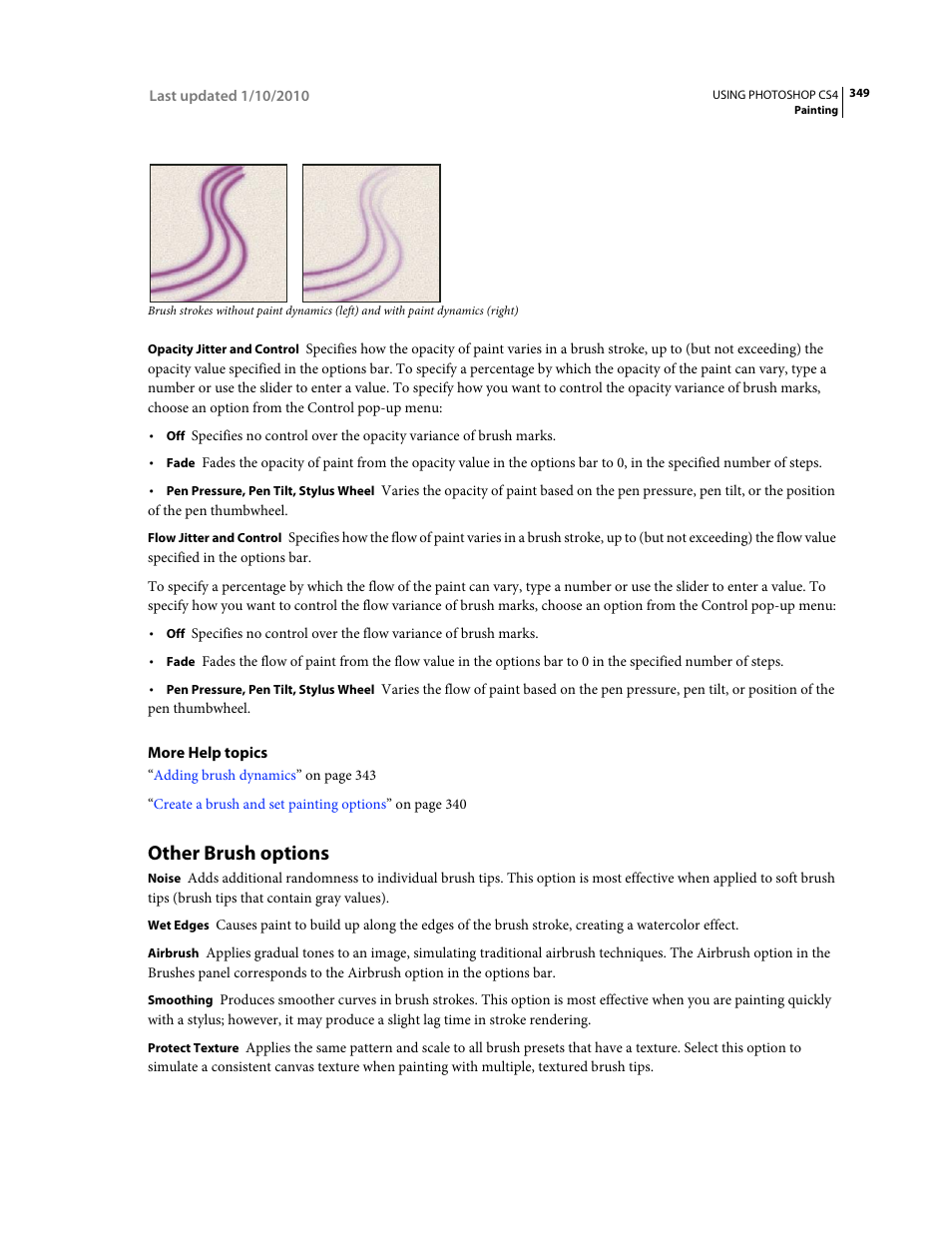 Other brush options | Adobe Photoshop CS4 User Manual | Page 356 / 707