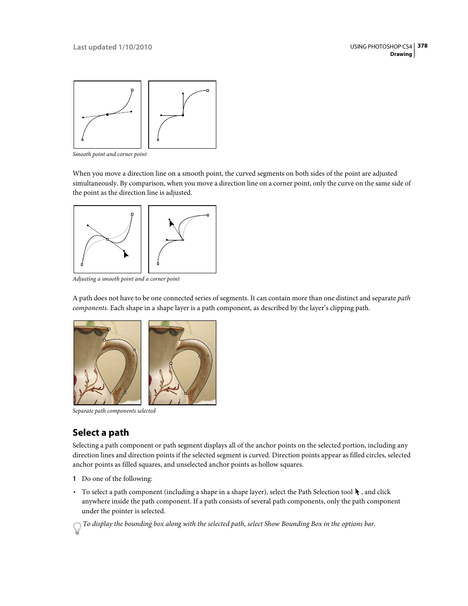 Select a path | Adobe Photoshop CS4 User Manual | Page 385 / 707