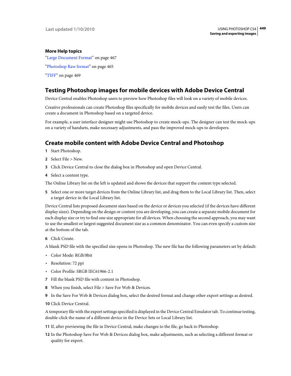 Adobe Photoshop CS4 User Manual | Page 456 / 707