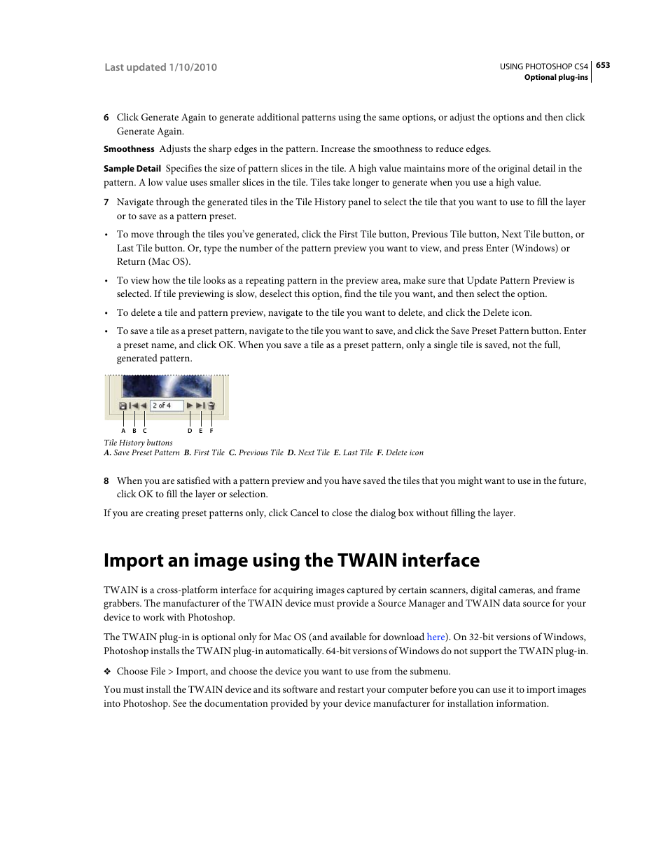 Import an image using the twain interface | Adobe Photoshop CS4 User Manual | Page 660 / 707