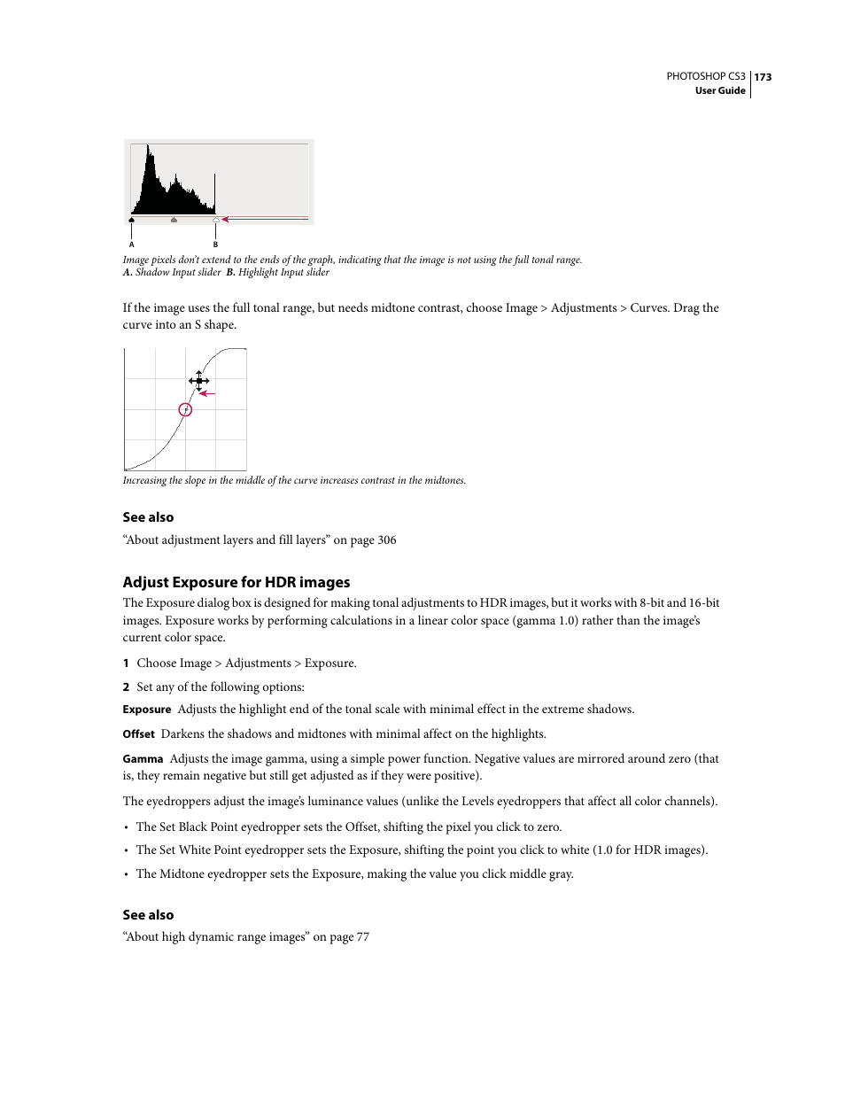 Adjust exposure for hdr images | Adobe Photoshop CS3 User Manual | Page 180 / 681