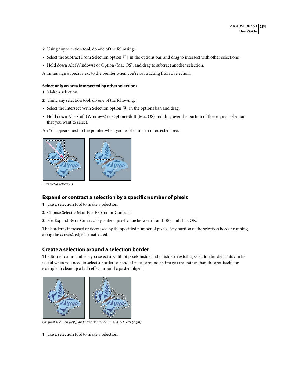 Create a selection around a selection border | Adobe Photoshop CS3 User Manual | Page 261 / 681