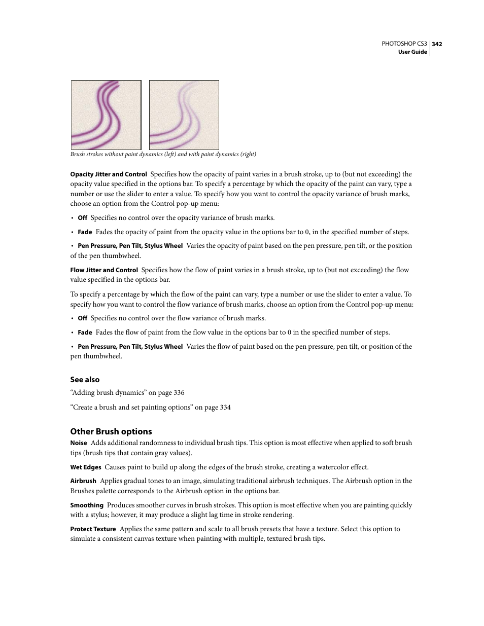 Other brush options | Adobe Photoshop CS3 User Manual | Page 349 / 681