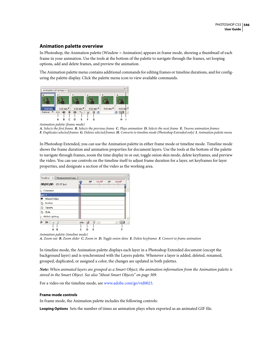 Animation palette overview | Adobe Photoshop CS3 User Manual | Page 553 / 681