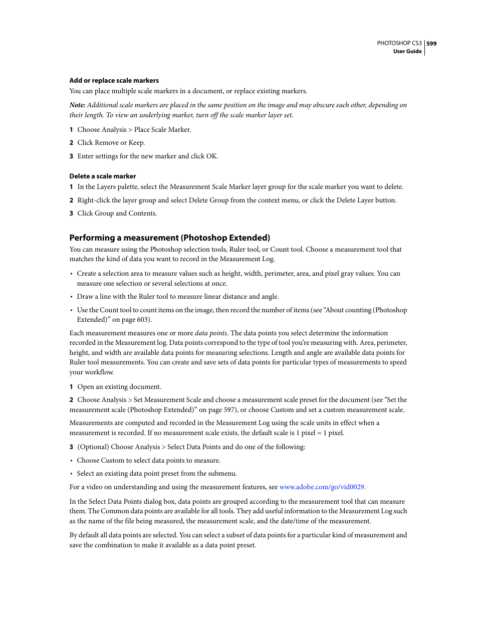 Performing a measurement (photoshop extended) | Adobe Photoshop CS3 User Manual | Page 606 / 681