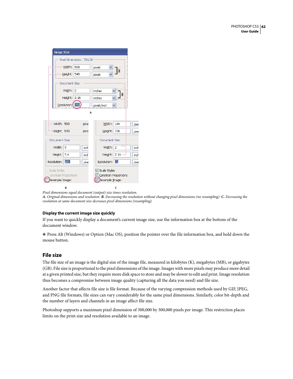 File size | Adobe Photoshop CS3 User Manual | Page 69 / 681