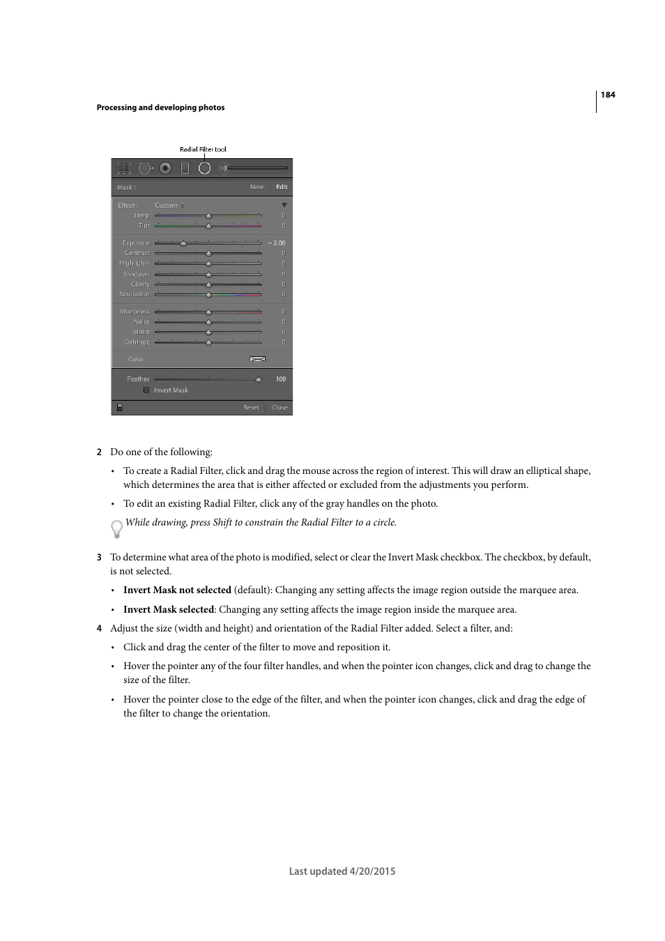 Adobe Photoshop Lightroom CC User Manual | Page 189 / 261