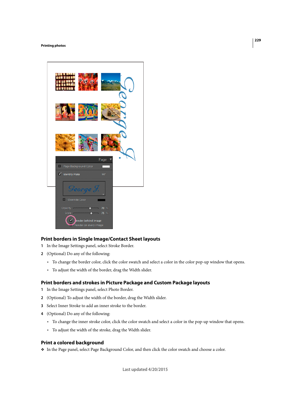 Print a colored background | Adobe Photoshop Lightroom CC User Manual | Page 234 / 261