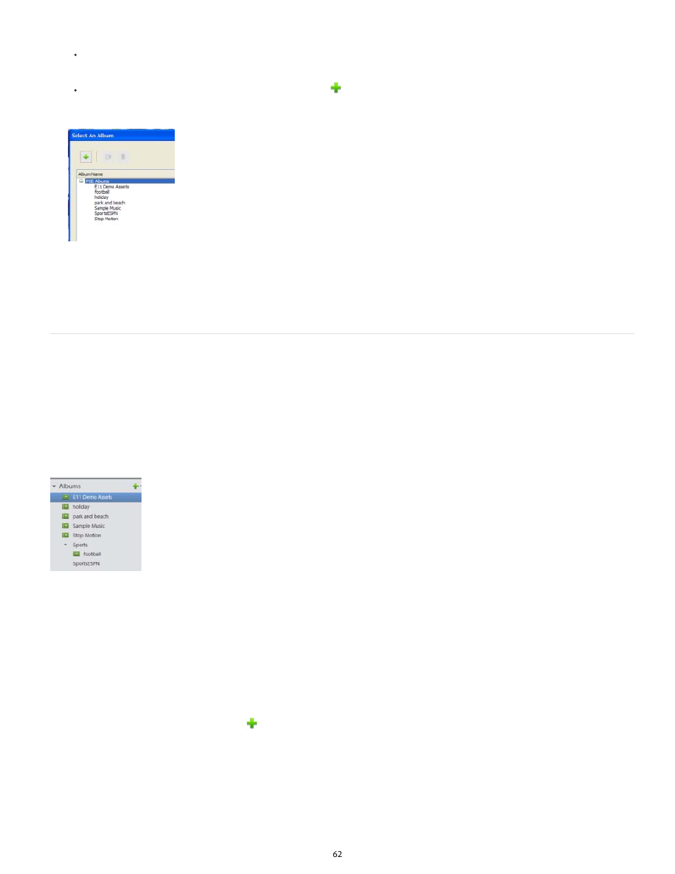 Export or import an album structure | Adobe Elements Organizer 12 User Manual | Page 65 / 238