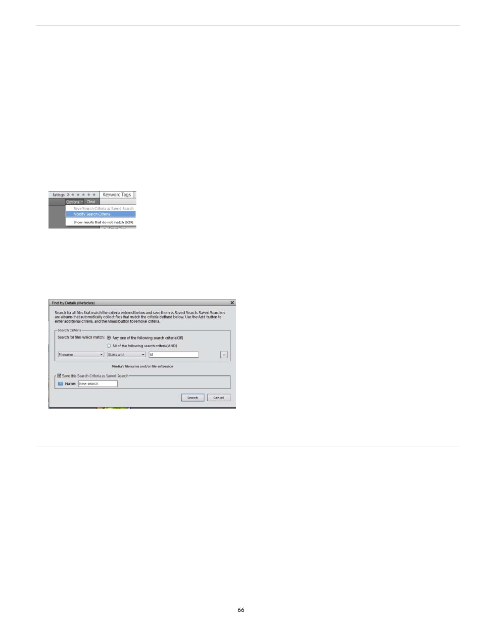 Remove a saved search | Adobe Elements Organizer 12 User Manual | Page 69 / 238