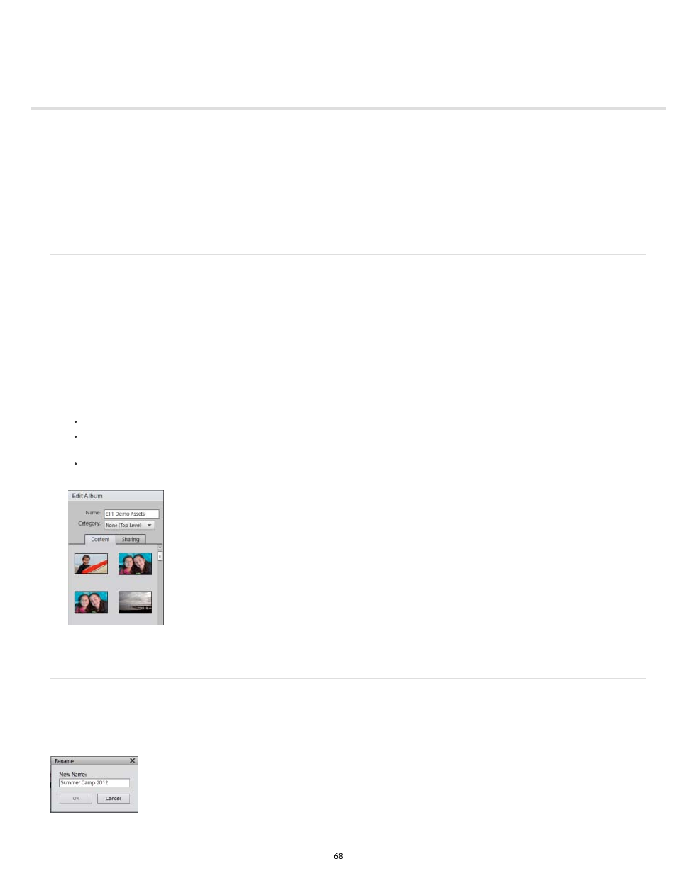 Editing albums and album categories | Adobe Elements Organizer 12 User Manual | Page 71 / 238