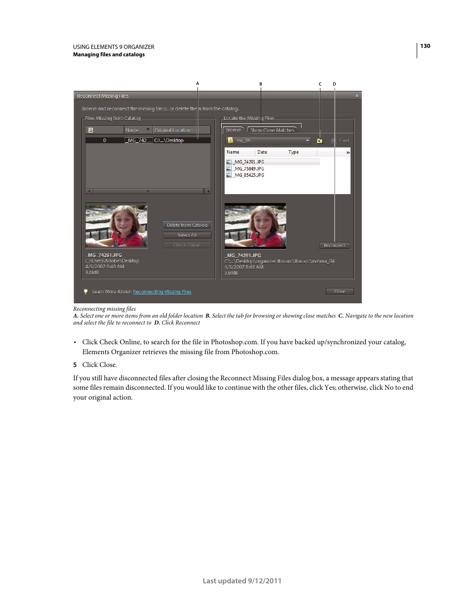 Adobe Elements Organizer 9 User Manual | Page 134 / 180
